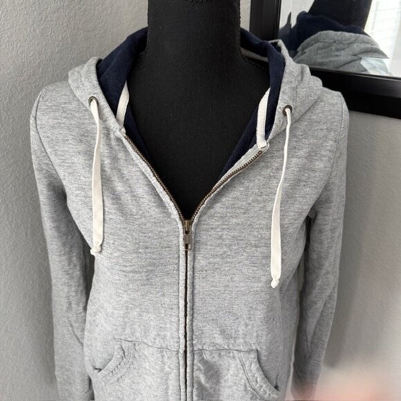 J.CREW Gray Full Zip Hoodie Sweatshirt XS - Picture 7 of 14